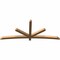 Ekena Millwork Alberta Smooth Timber Gable Bracket, Western Red Cedar, 96"W x 40"H x 3 1/2"D x 3 1/2"F, 10/12 Pitch GBW096X40X0404ALB00SWR - alternate 4